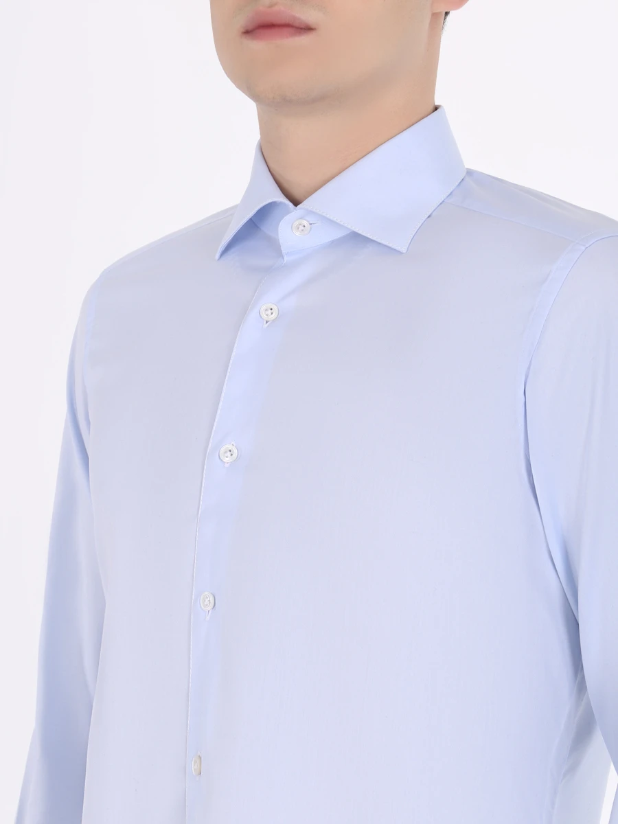 Рубашка regular fit хлопковая CASTANGIA N-BOR15B 44091 202, размер 50, цвет голубой - фото 5