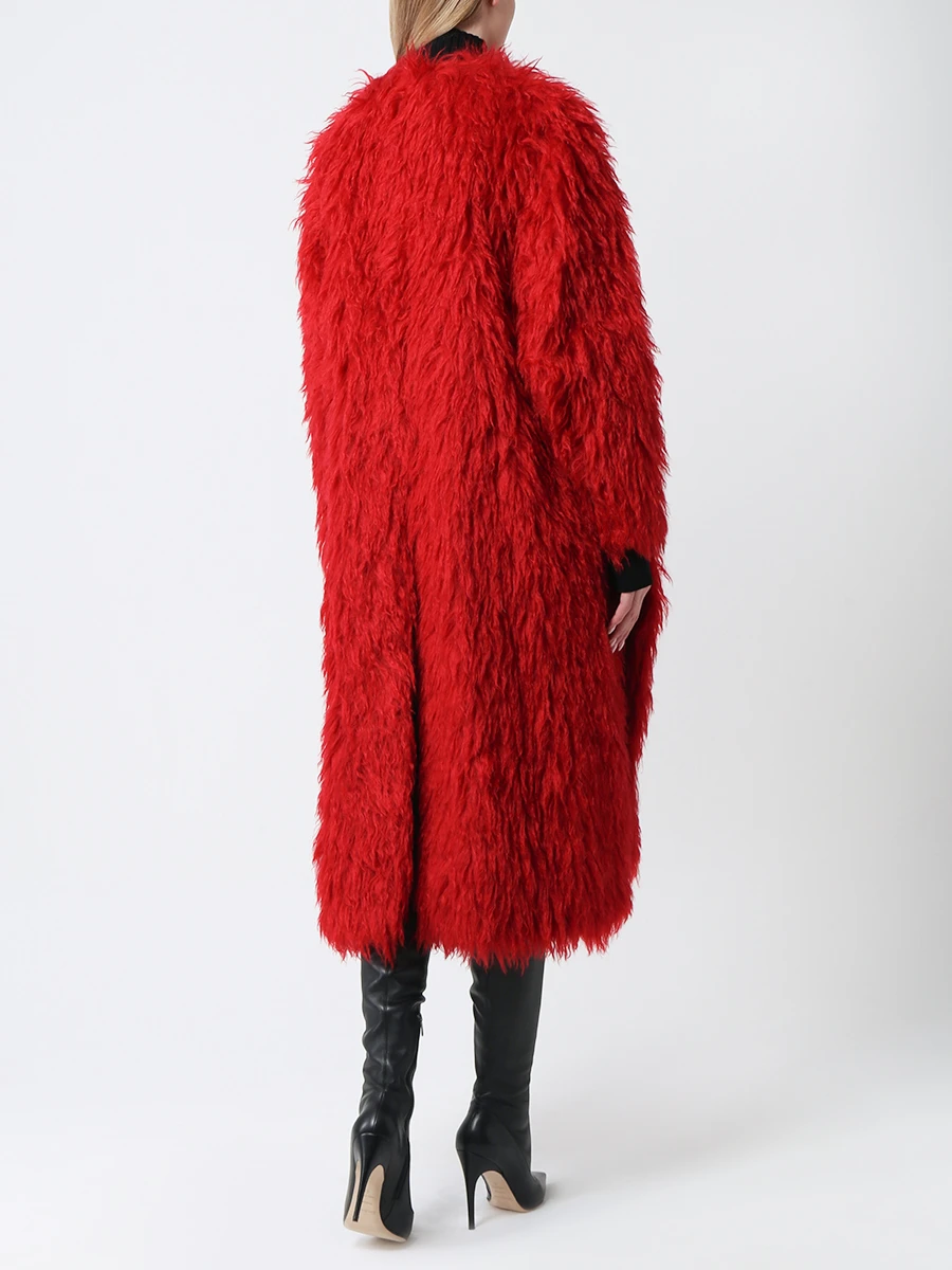 Пальто из искусственного меха VALENTINO PAP SB3CA3T04NV 584 Красный  Фото 3