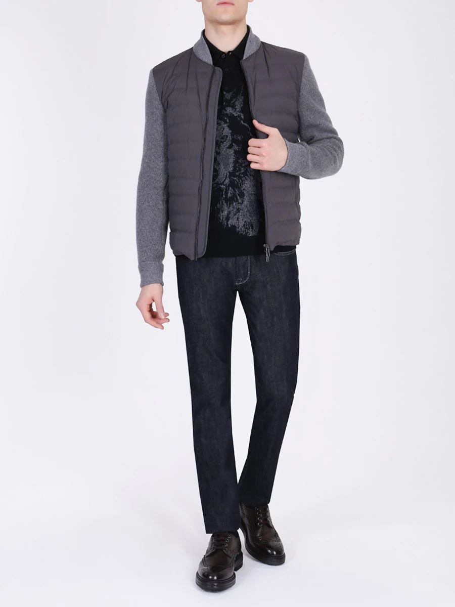 Поло кашемировое с принтом BERTOLO LUXURY MENSWEAR 901926/001851 1000 Принт  Фото 2