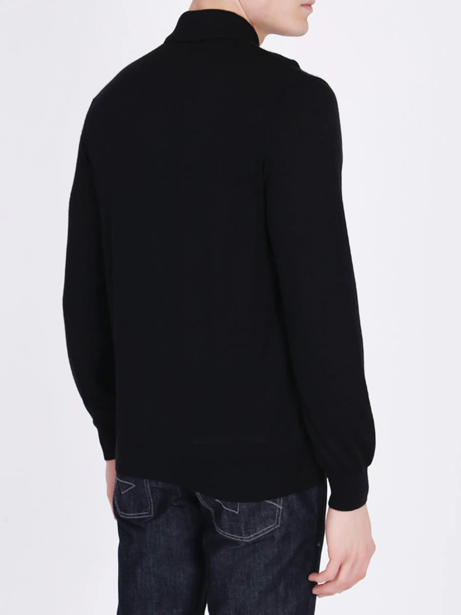 Поло кашемировое с принтом BERTOLO LUXURY MENSWEAR 901926/001851 1000 Принт  Фото 3