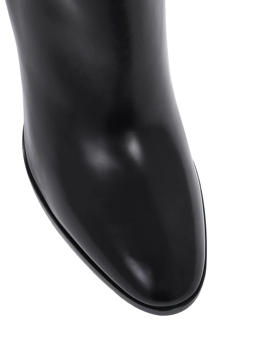 Кожаные сапоги CELINE 333853194 38NO Черный  Фото 6