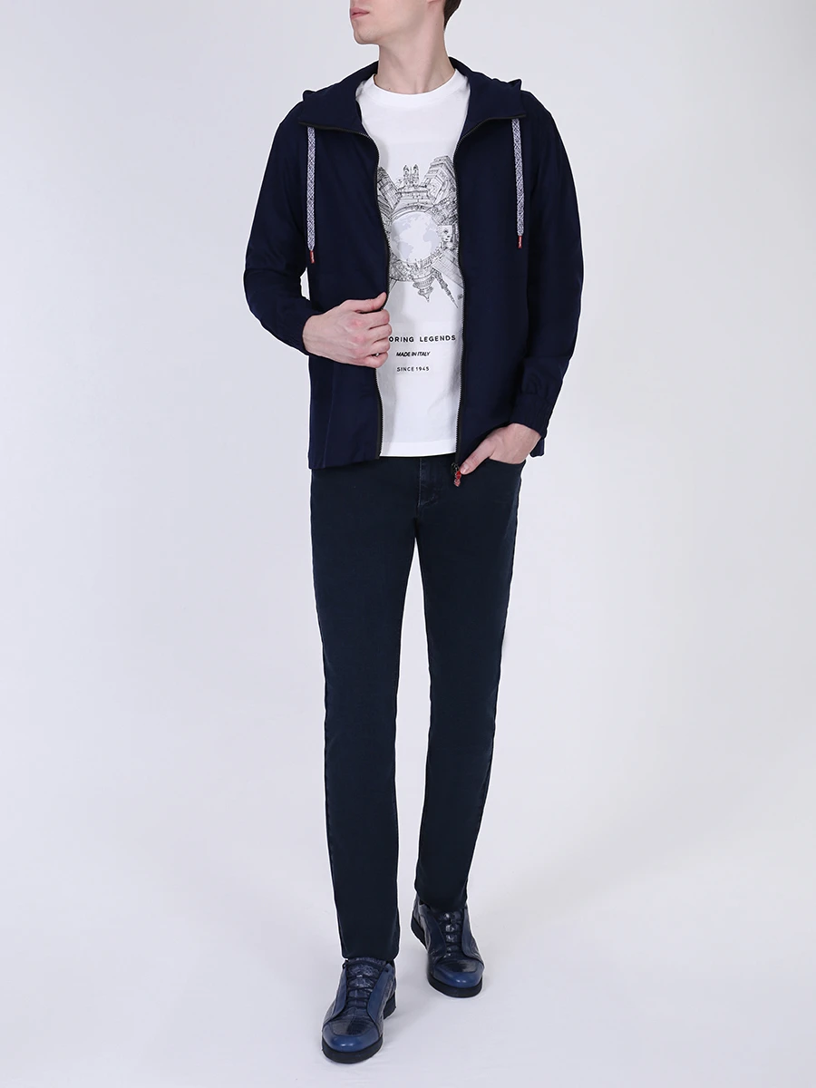 Толстовка шерстяная KITON UMC001K01S4809001 Синий  Фото 2