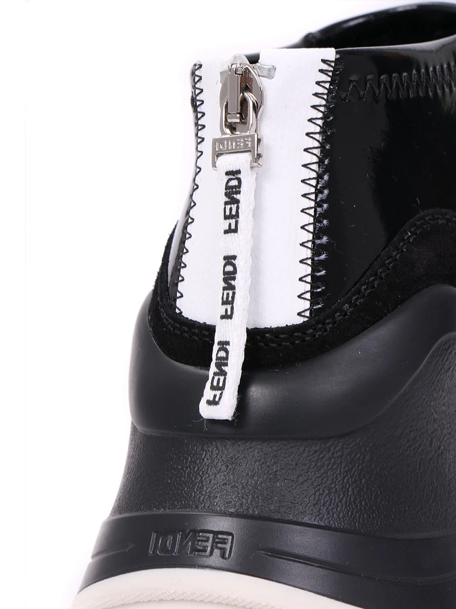 Кроссовки текстильные FENDI 8Е6989 А8Т4 F1879 Черный  Фото 5