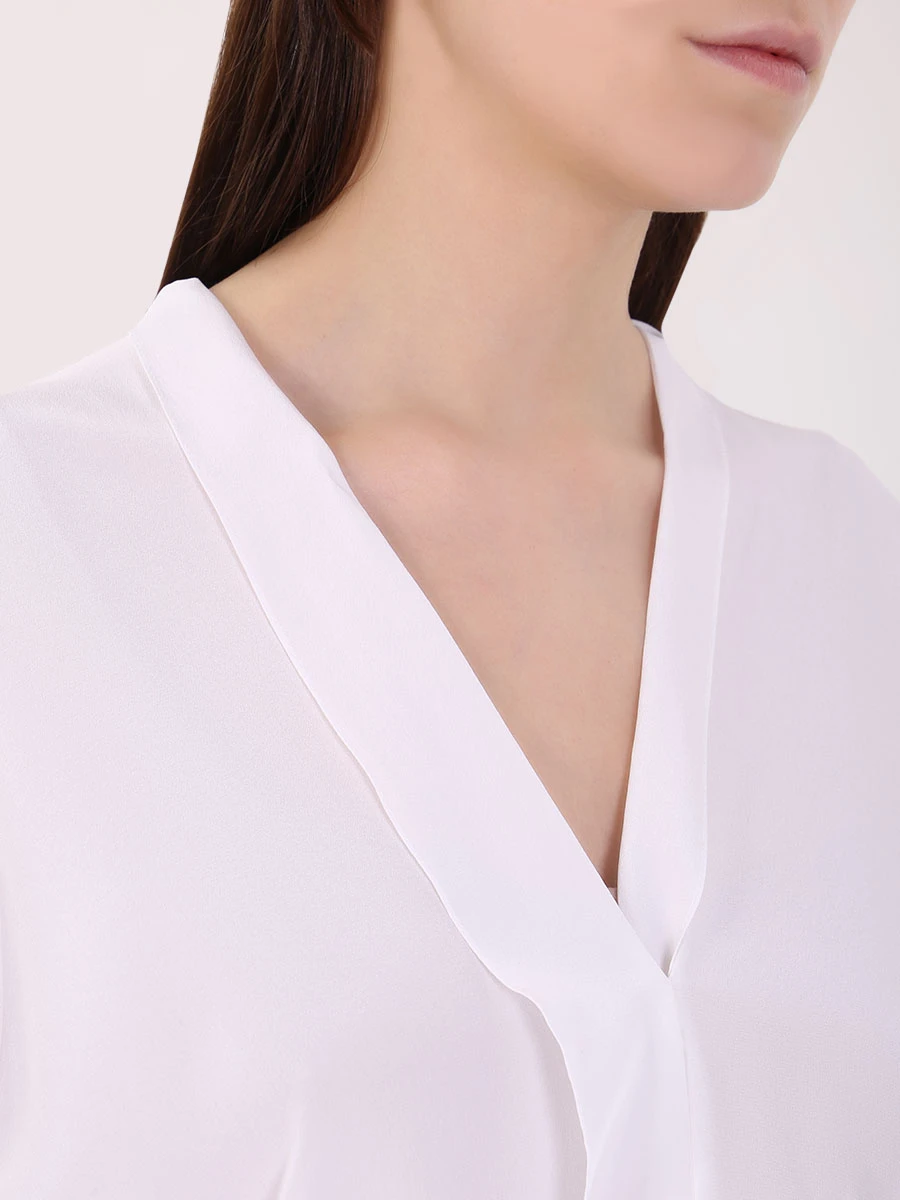 Шелковая блуза TEREKHOV BL 186/ белый, размер 38 BL 186/ белый - фото 4