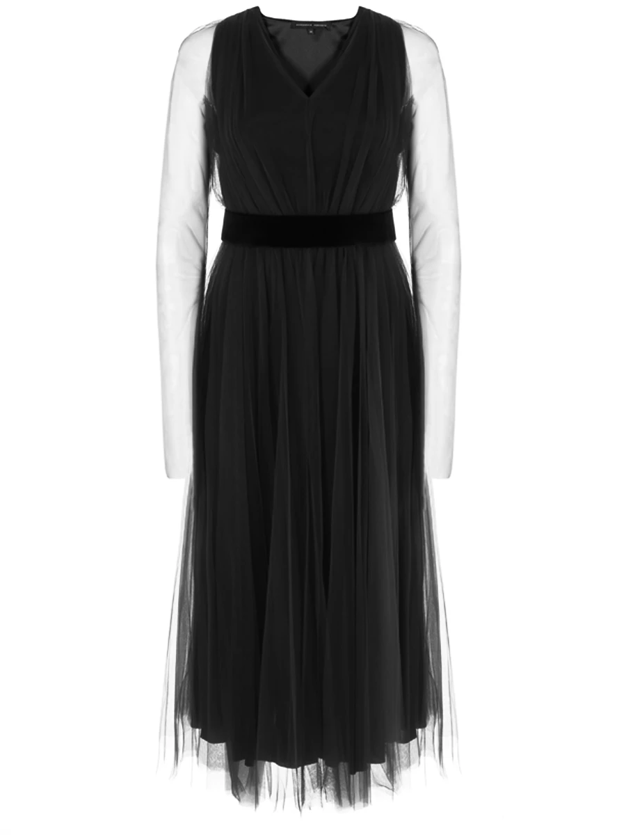 

Платье-миди из тюля, Черный, DЕ765/0061.900