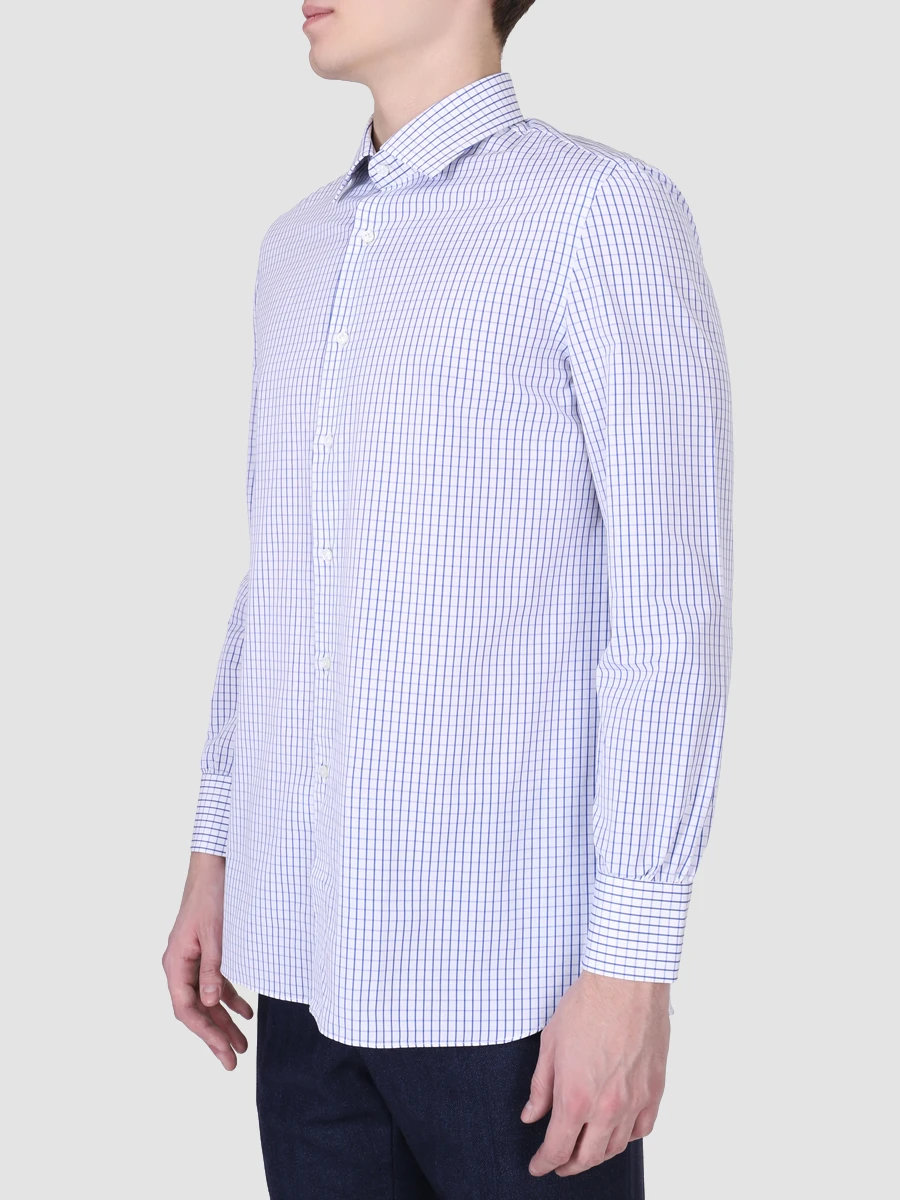 Рубашка в клетку Slim Fit STILE LATINO CMC219W02B18 Белый  Фото 4