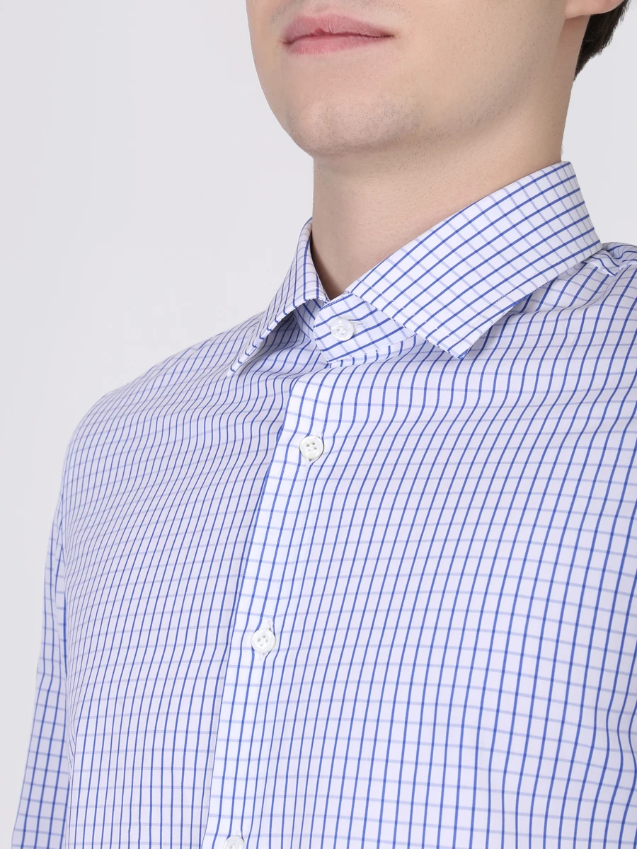 Рубашка в клетку Slim Fit STILE LATINO CMC219W02B18 Белый  Фото 5