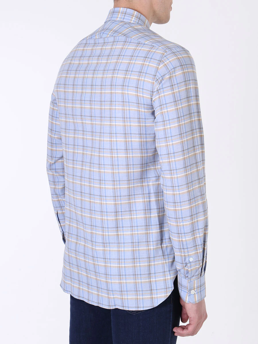Рубашка regular fit хлопковая MALO URQ002T3Q18Q8035 Голубой  Фото 3