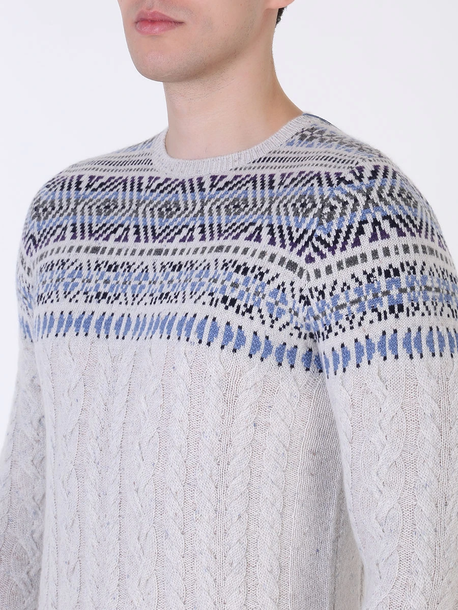 Джемпер кашемировый MALO UXA022F1852E1802 Серый  Фото 5