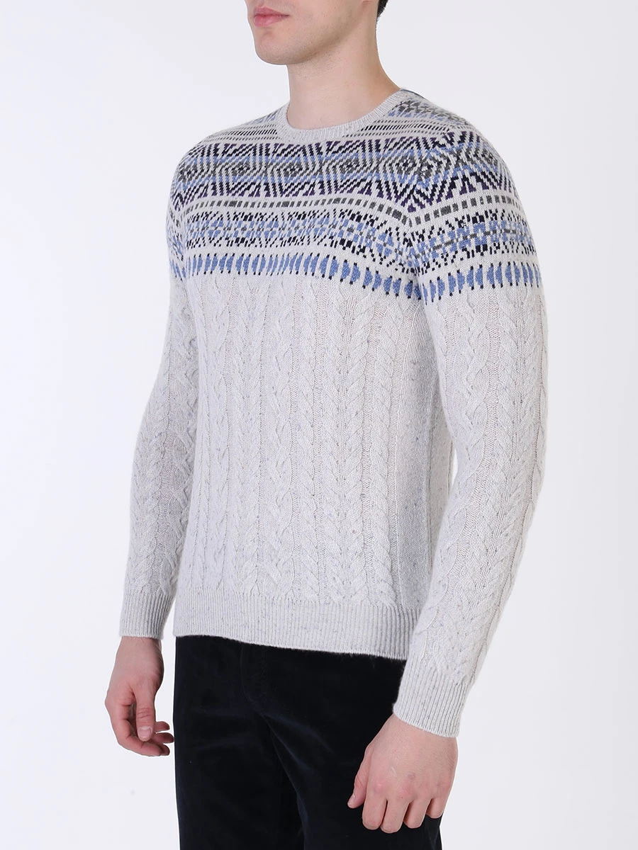 Джемпер кашемировый MALO UXA022F1852E1802 Серый  Фото 4