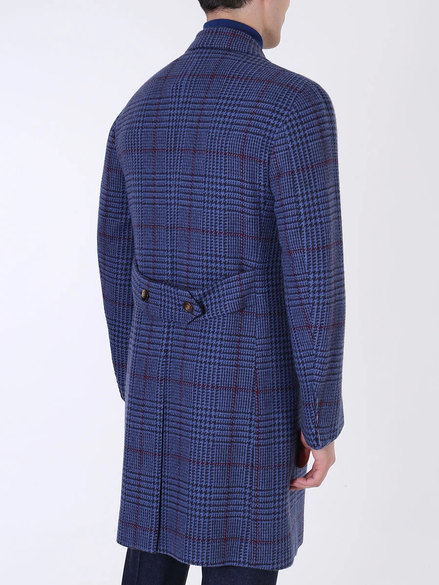 Пальто кашемировое двубортное STILE LATINO CK21950 B24 Клетка  Фото 4