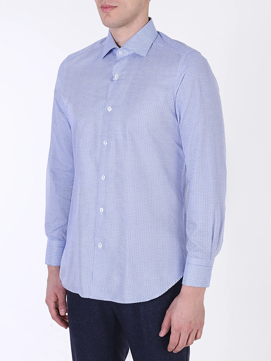 Рубашка Regular Fit с принтом CASTANGIA N-BOR15B 44058 407, размер 50, цвет голубой - фото 4