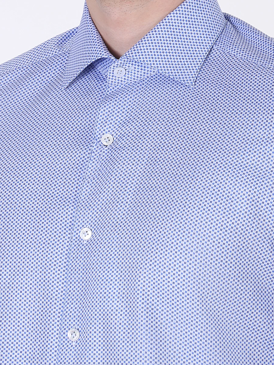 Рубашка Regular Fit с принтом CASTANGIA N-BOR15B 44058 407, размер 50, цвет голубой - фото 5