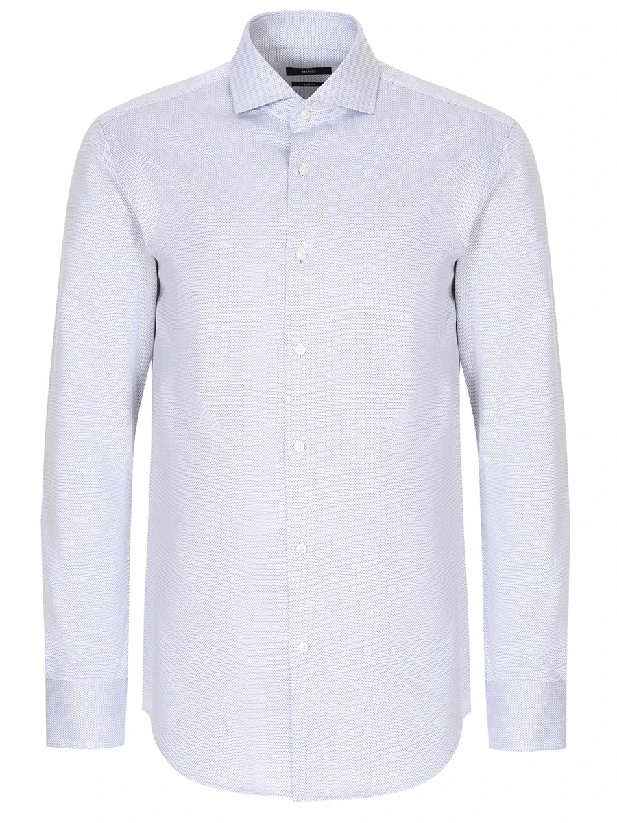 Рубашка Slim Fit хлопковая BOSS 50416073/001, размер 46, цвет серый 50416073/001 - фото 1