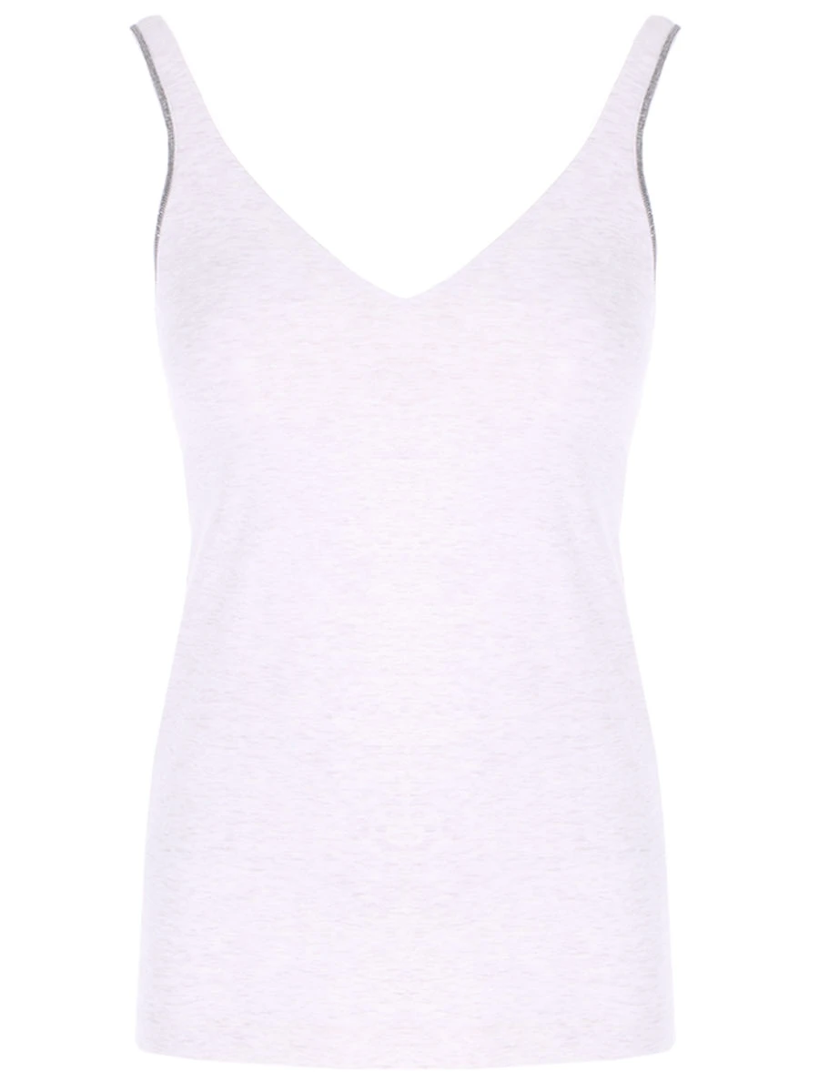 

Хлопковый топ с декором, Кремовый, M0T18BA702 C2430