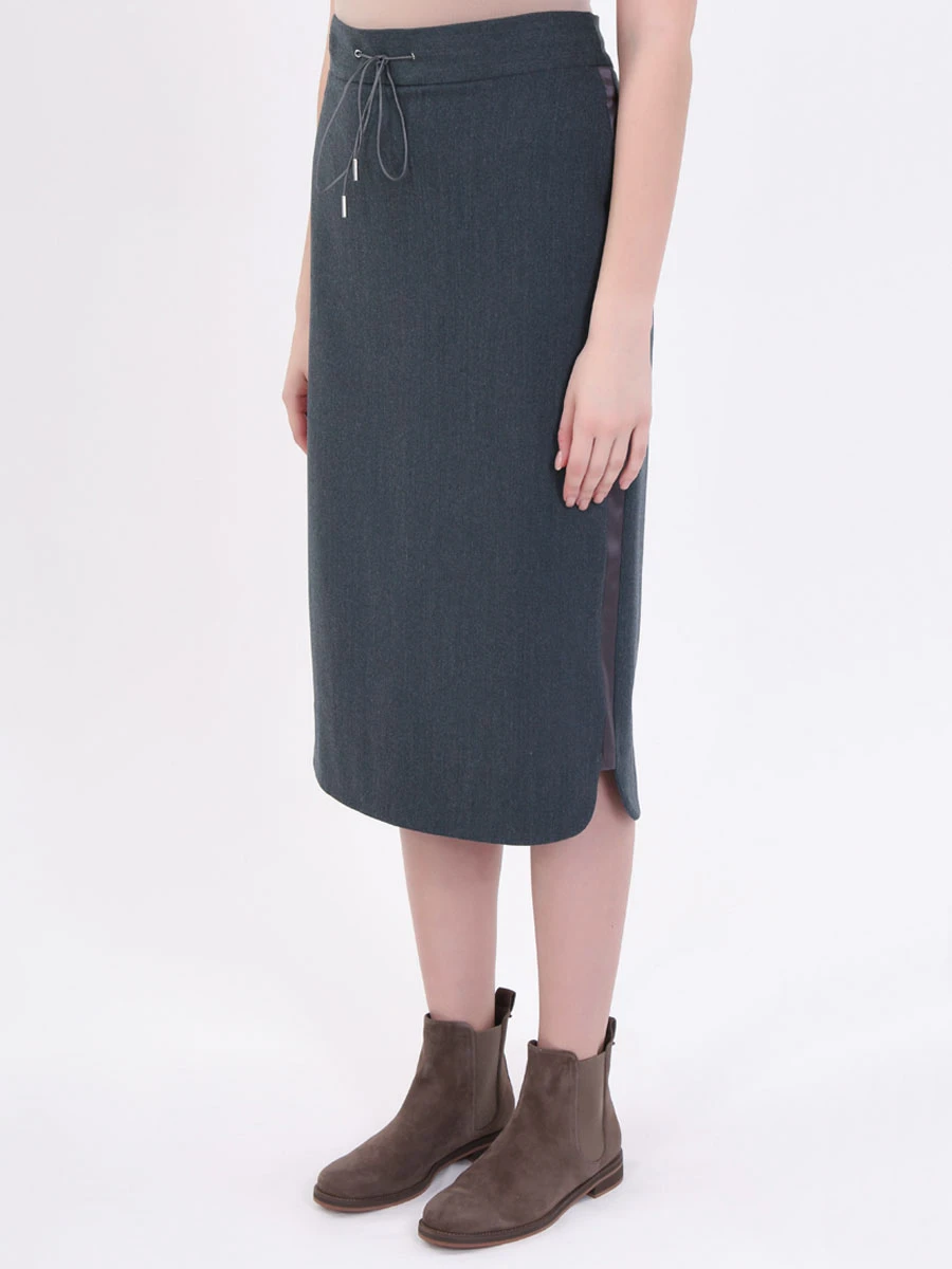 Юбка шерстяная EREDA 19WEDSК740 Зеленый  Фото 4