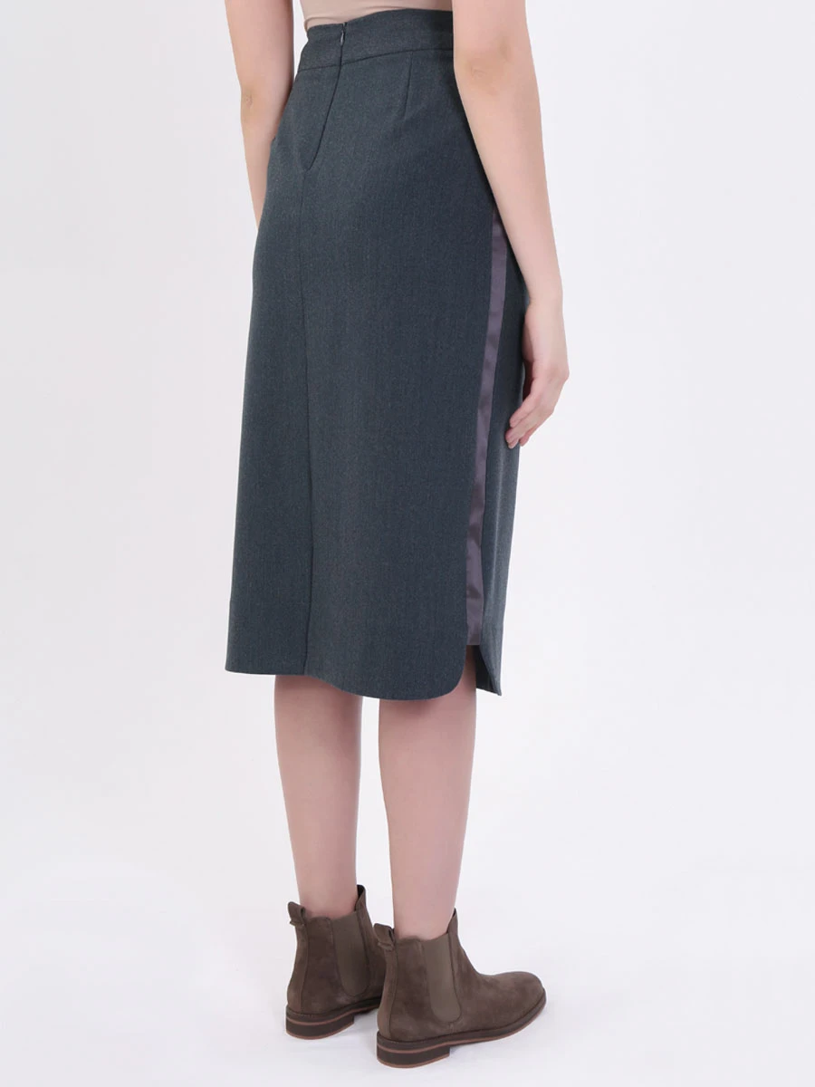 Юбка шерстяная EREDA 19WEDSК740 Зеленый  Фото 3