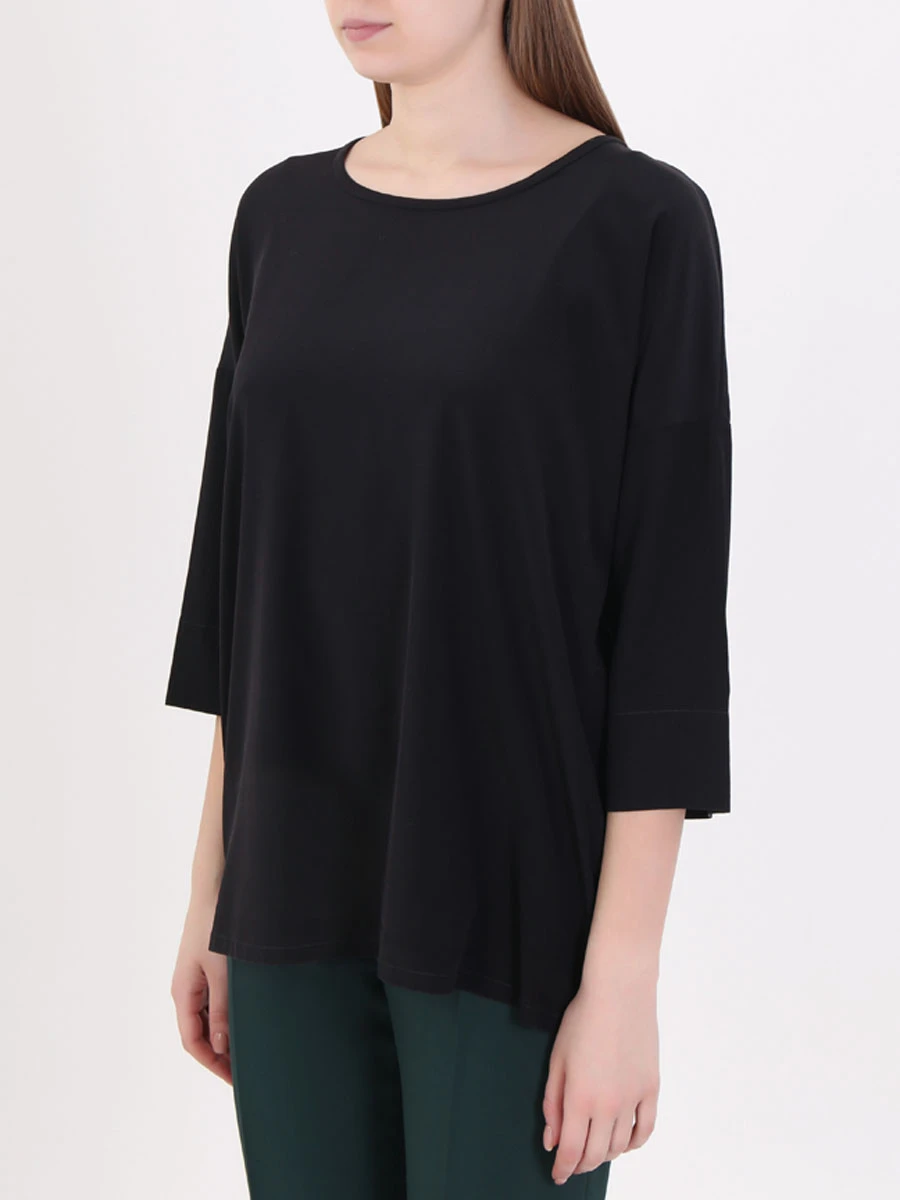 Блуза шелковая EREDA 19WEDTS020, размер 46, цвет черный - фото 4