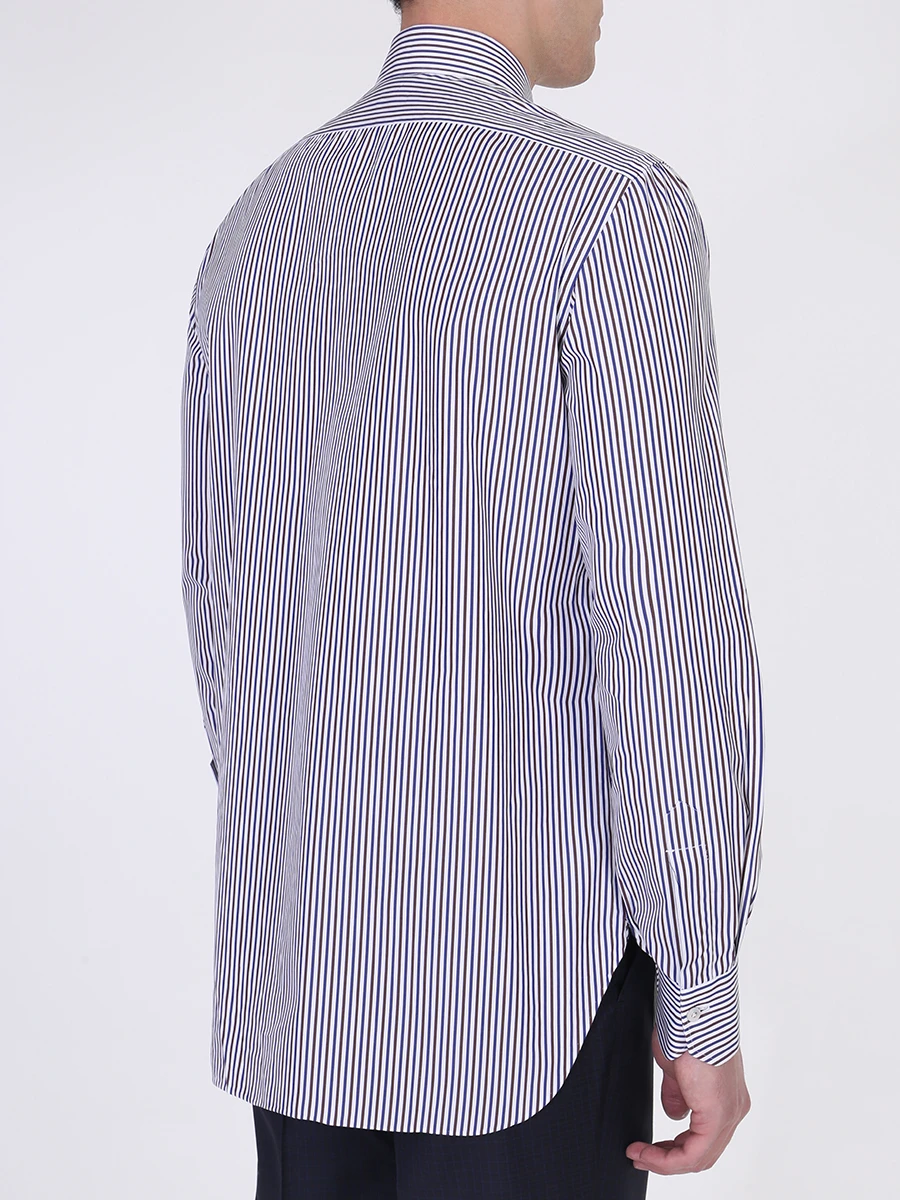 Рубашка Regular Fit в полоску KITON 448602, размер 52, цвет мультиколор - фото 3