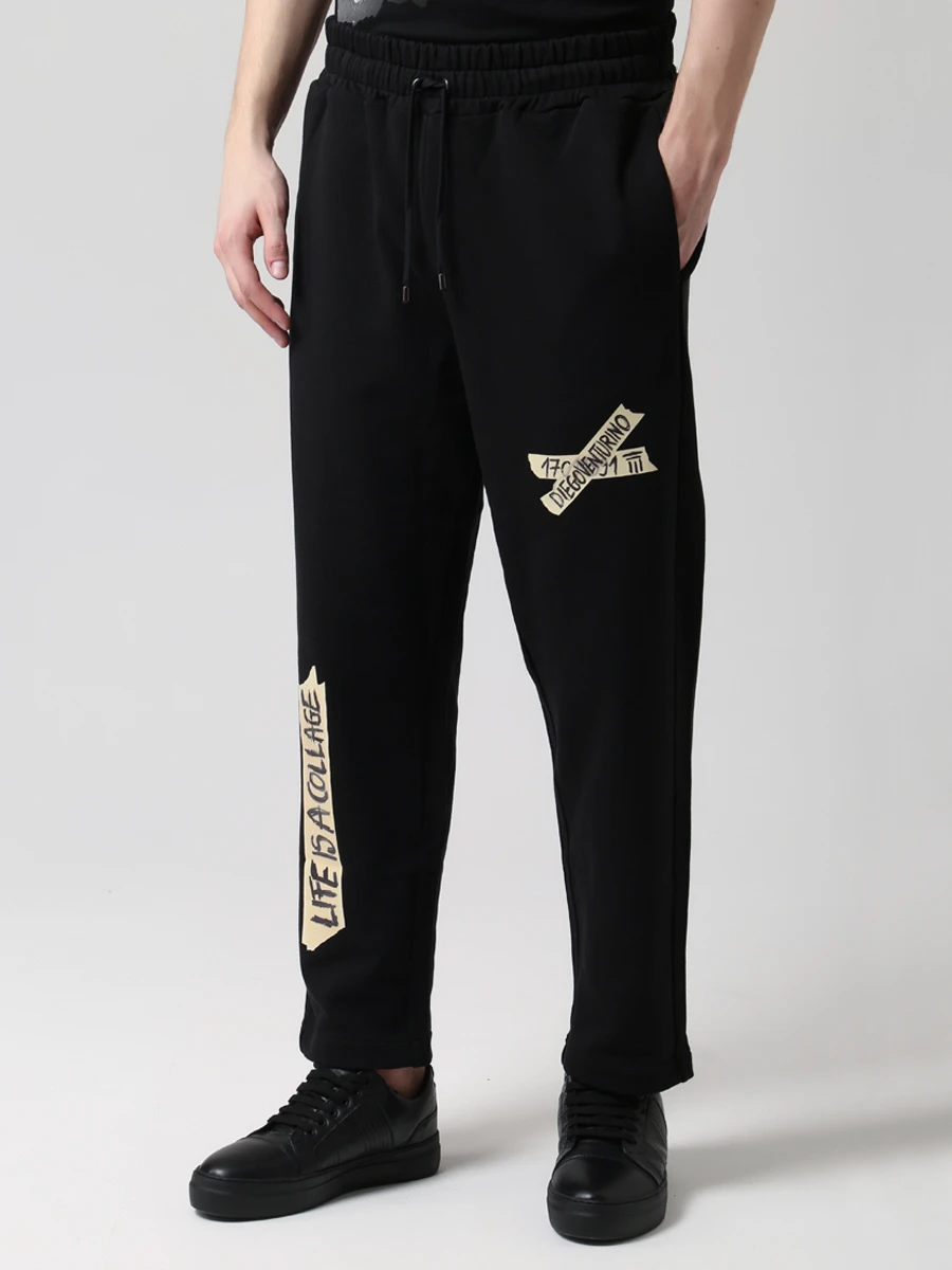 Брюки спортивные хлопковые DIEGO VENTURINO D3W9DVPNTLLSC Черный  Фото 4