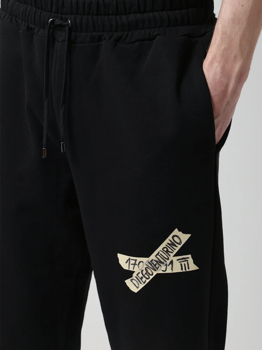 Брюки спортивные хлопковые DIEGO VENTURINO D3W9DVPNTLLSC Черный  Фото 5