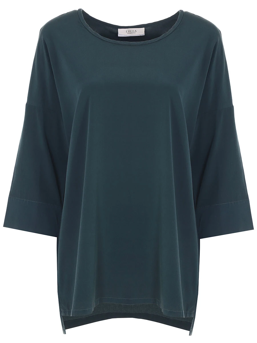 Блуза шелковая EREDA 19WEDTS020, размер 48, цвет зеленый - фото 1