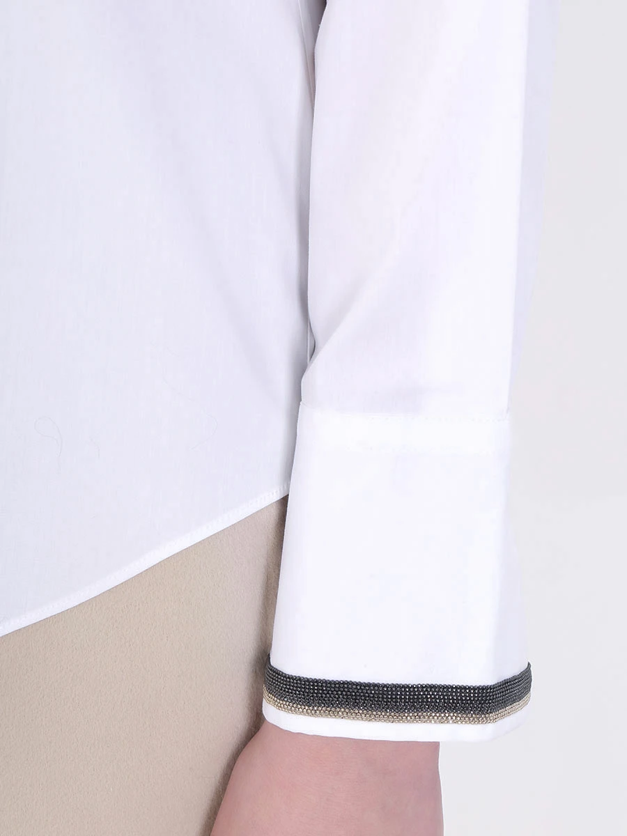 Рубашка хлопковая BRUNELLO CUCINELLI M0091MA106 C159, размер 42, цвет белый - фото 5
