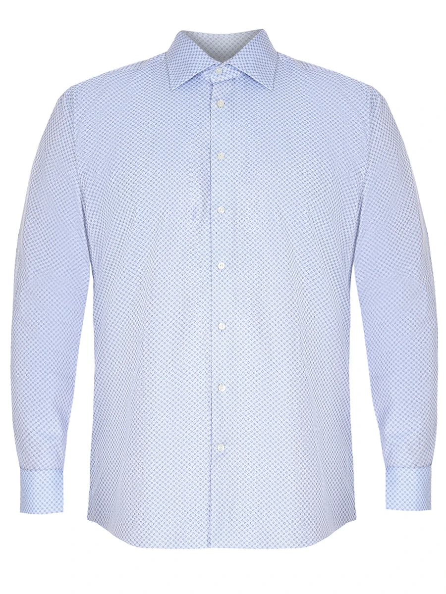 Рубашка Slim Fit хлопковая ETRO 14570/3506/ромб/ голубой, размер 58 14570/3506/ромб/ голубой - фото 1