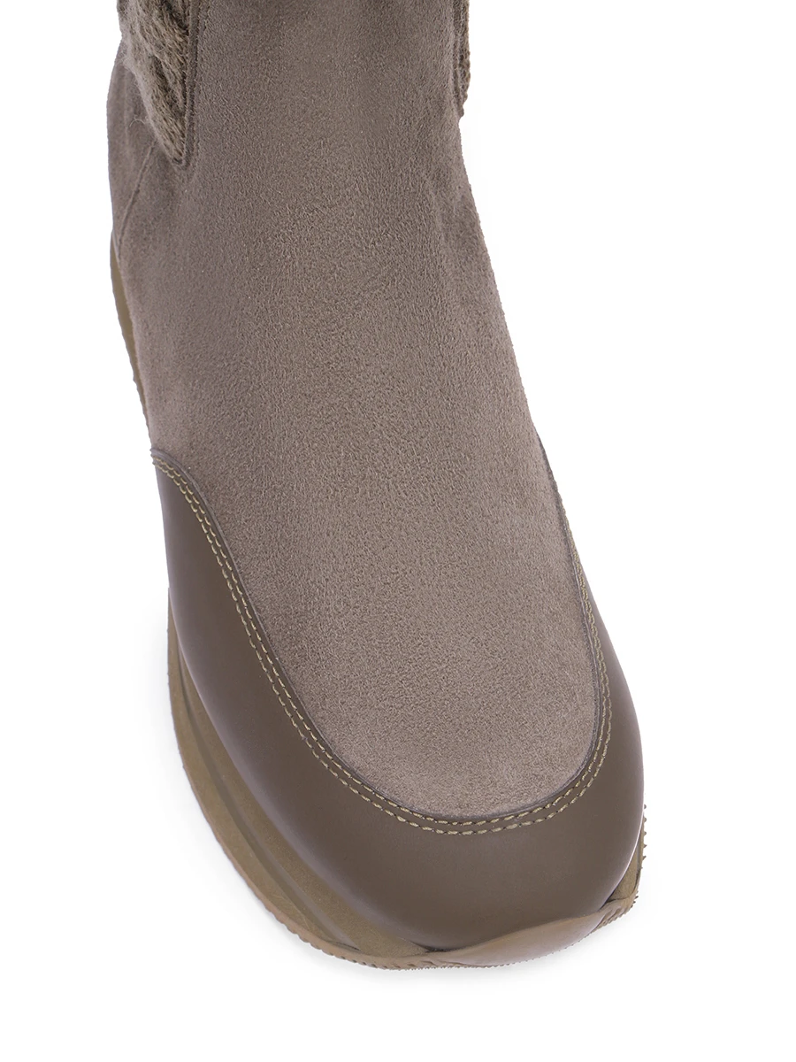 

Сапоги замшевые, Зеленый, HXW2220Z900H8/трик.чулок/ Оливковый