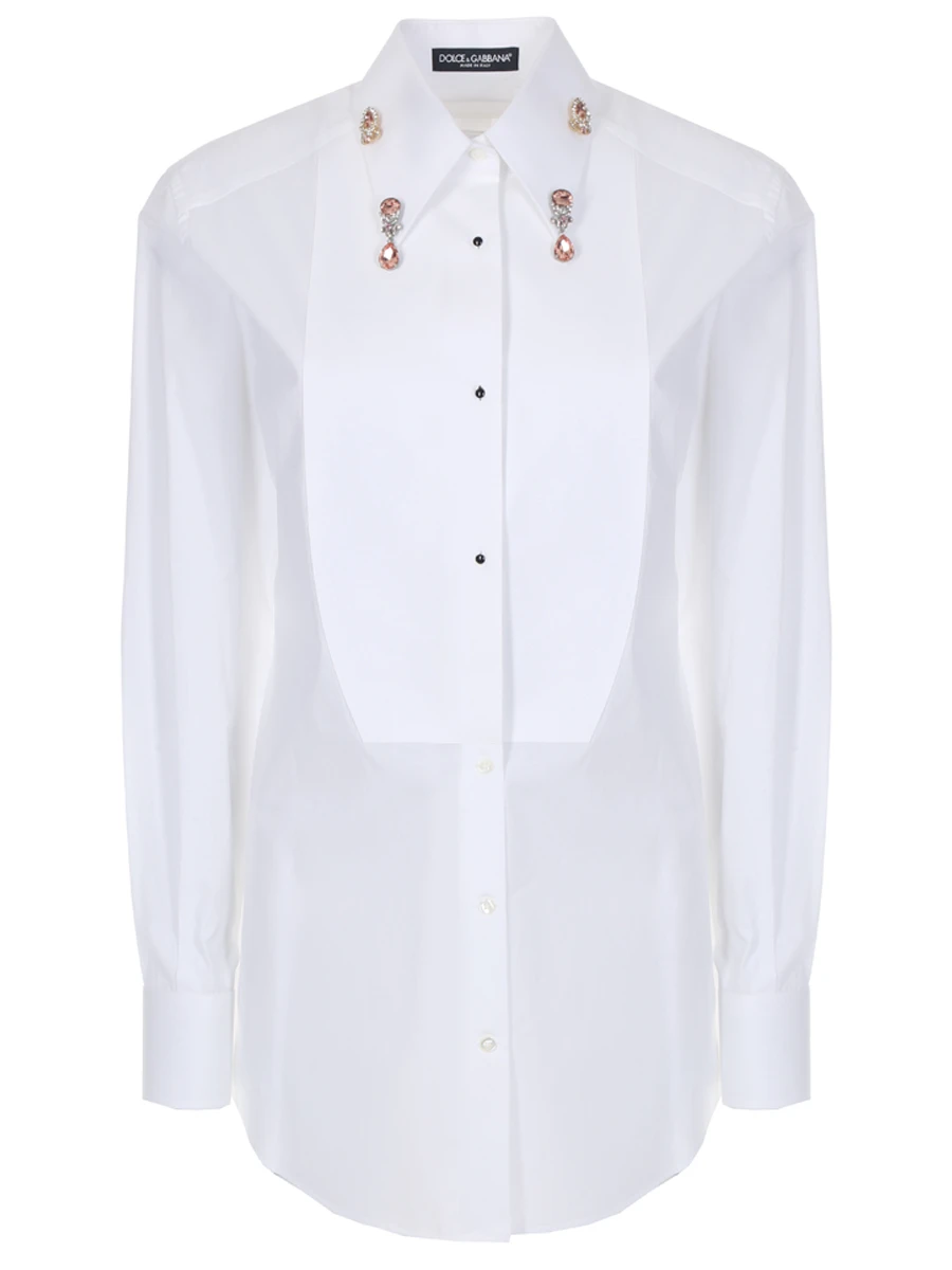Рубашка хлопковая DOLCE & GABBANA F5M38Z FU5K9 W0800, размер 42, цвет белый - фото 1