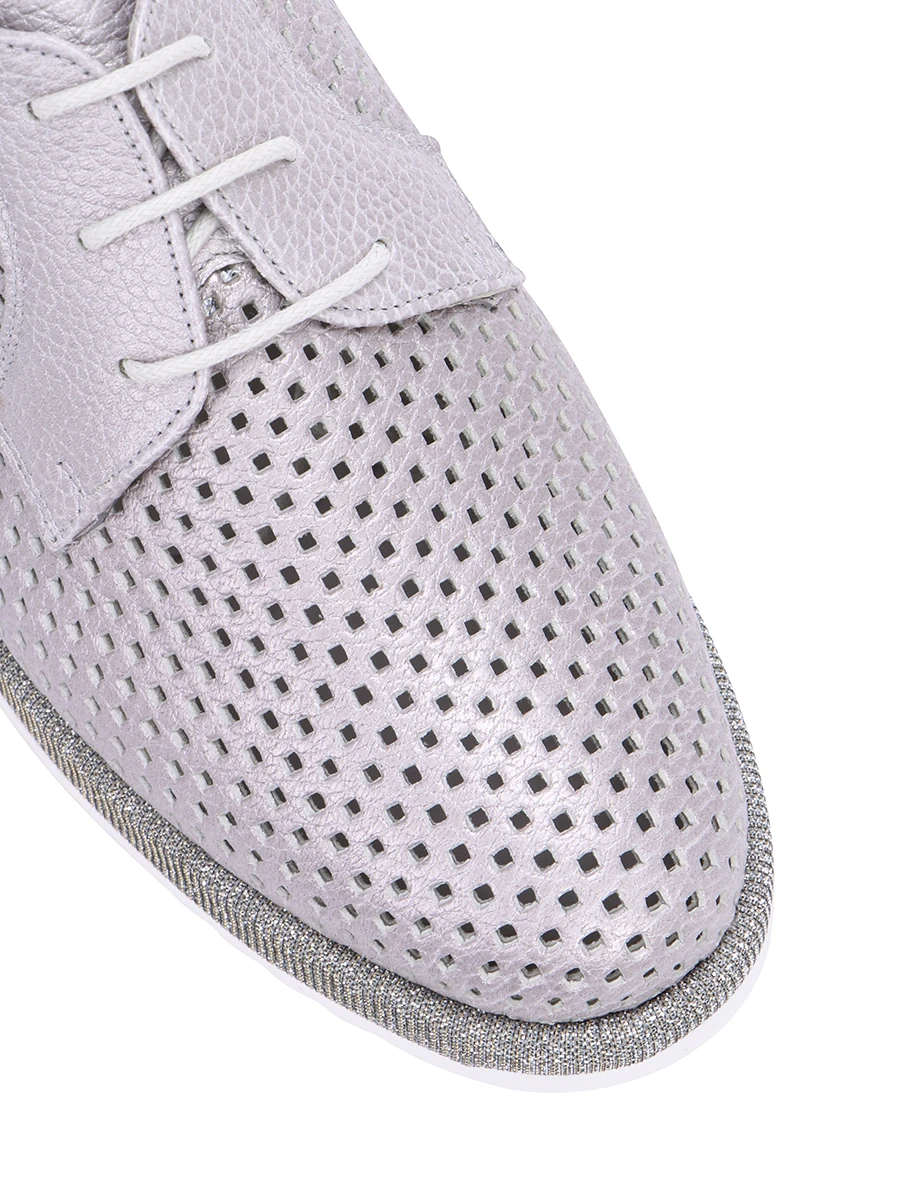 

Кожаные дерби с перфорацией, Серый, 201W16675D1