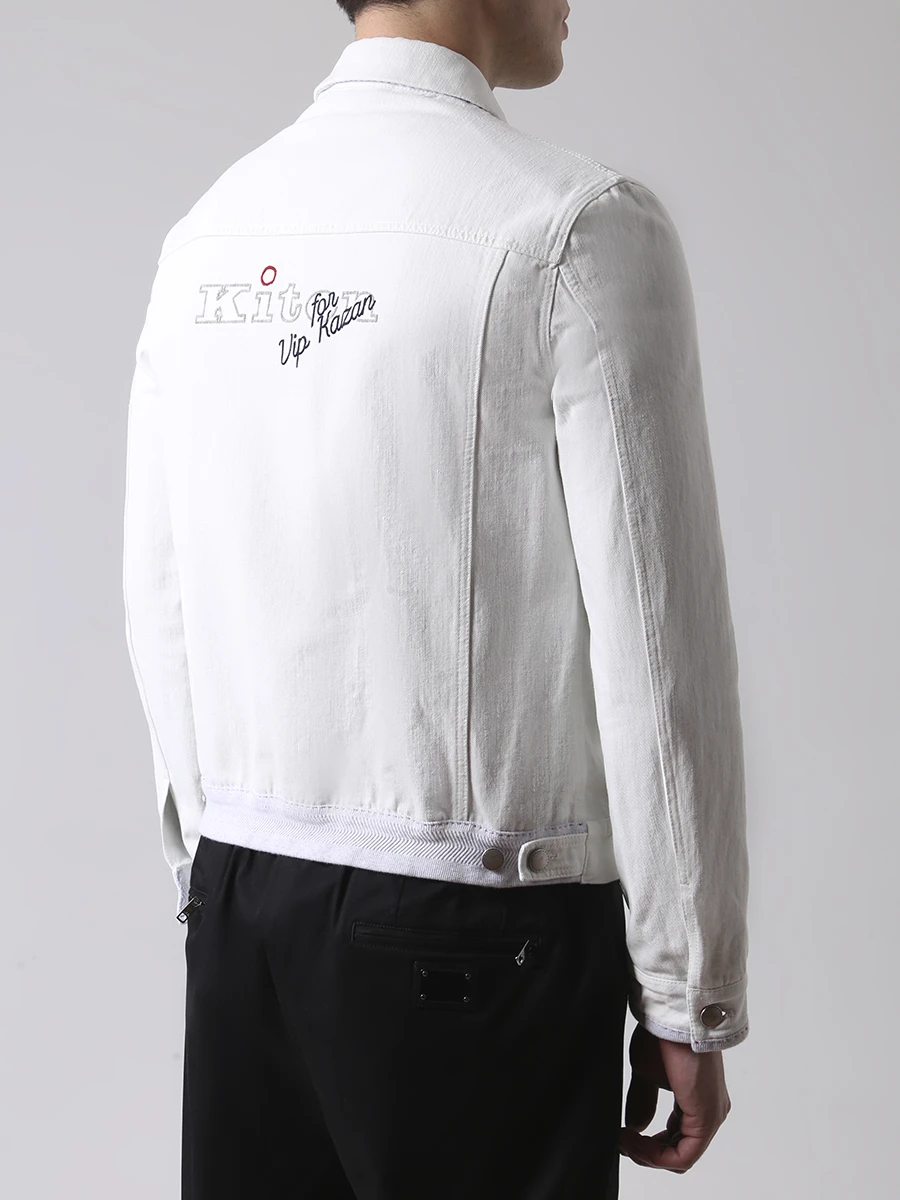 Куртка джинсовая KITON UW0739AV07S9201 Белый  Фото 3