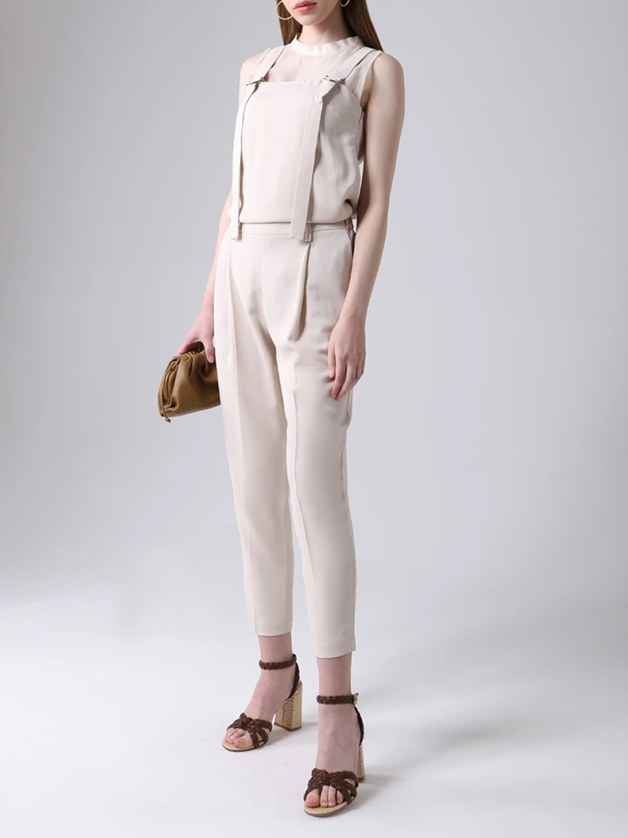 Комбинезон хлопковый BRUNELLO CUCINELLI mof73h1732 Молочный Бежевый  Фото 2