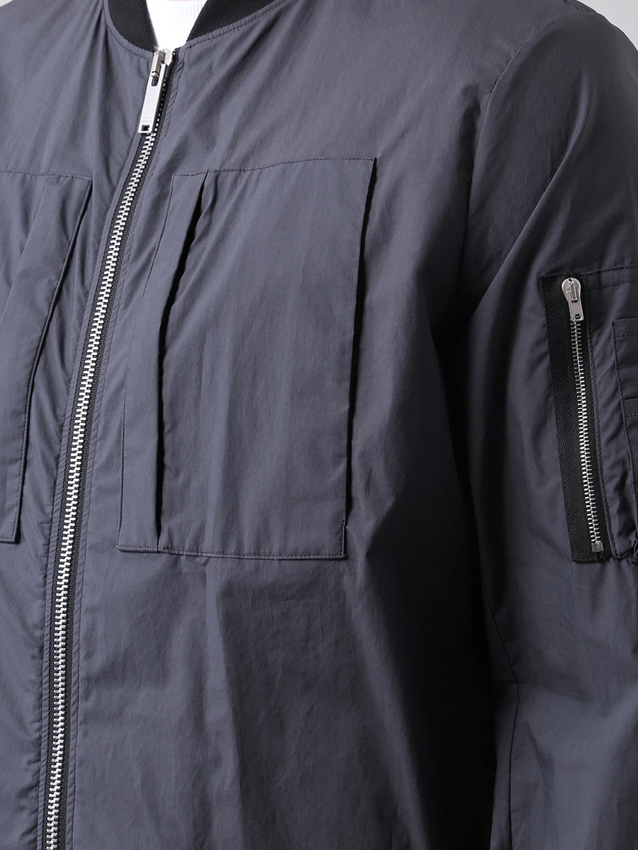 

Куртка-бомбер хлопковая, Серый, CMEH017S20FAB001