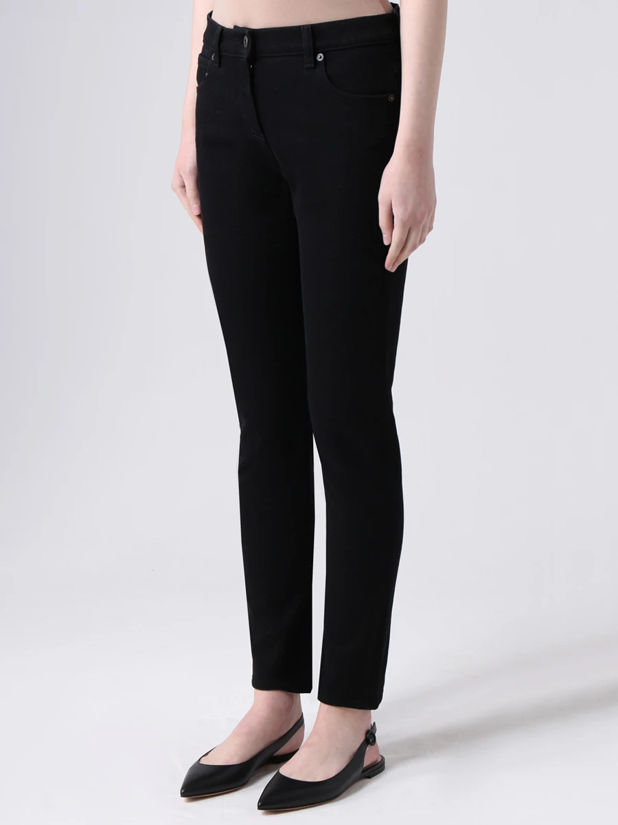 Джинсы slim fit хлопковые VALENTINO PAP ТВ3DD09Q4VW 0NI Деним  Фото 4
