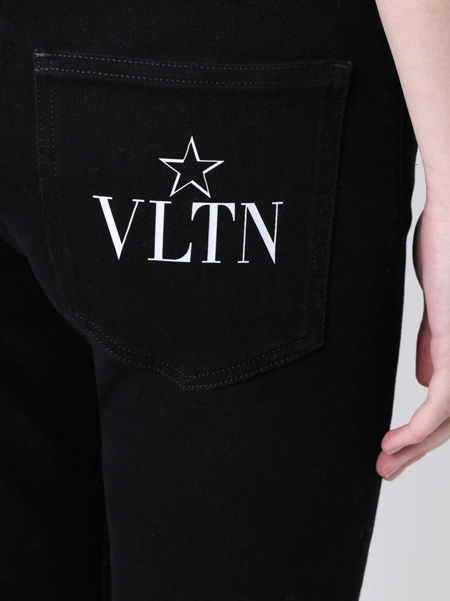 Джинсы slim fit хлопковые VALENTINO PAP ТВ3DD09Q4VW 0NI Деним  Фото 5