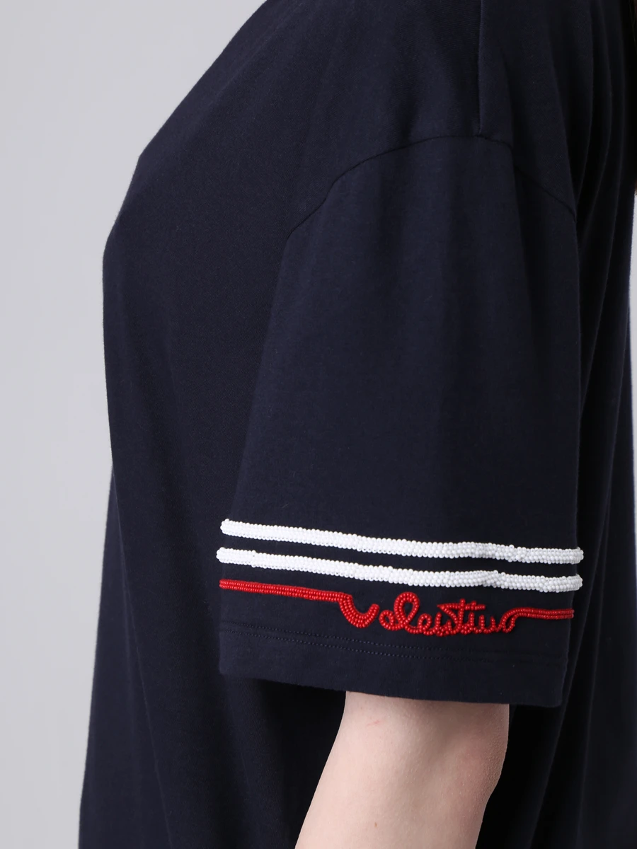 Футболка хлопковая VALENTINO PAP TВ3MG05J5BL 598 Синий  Фото 5