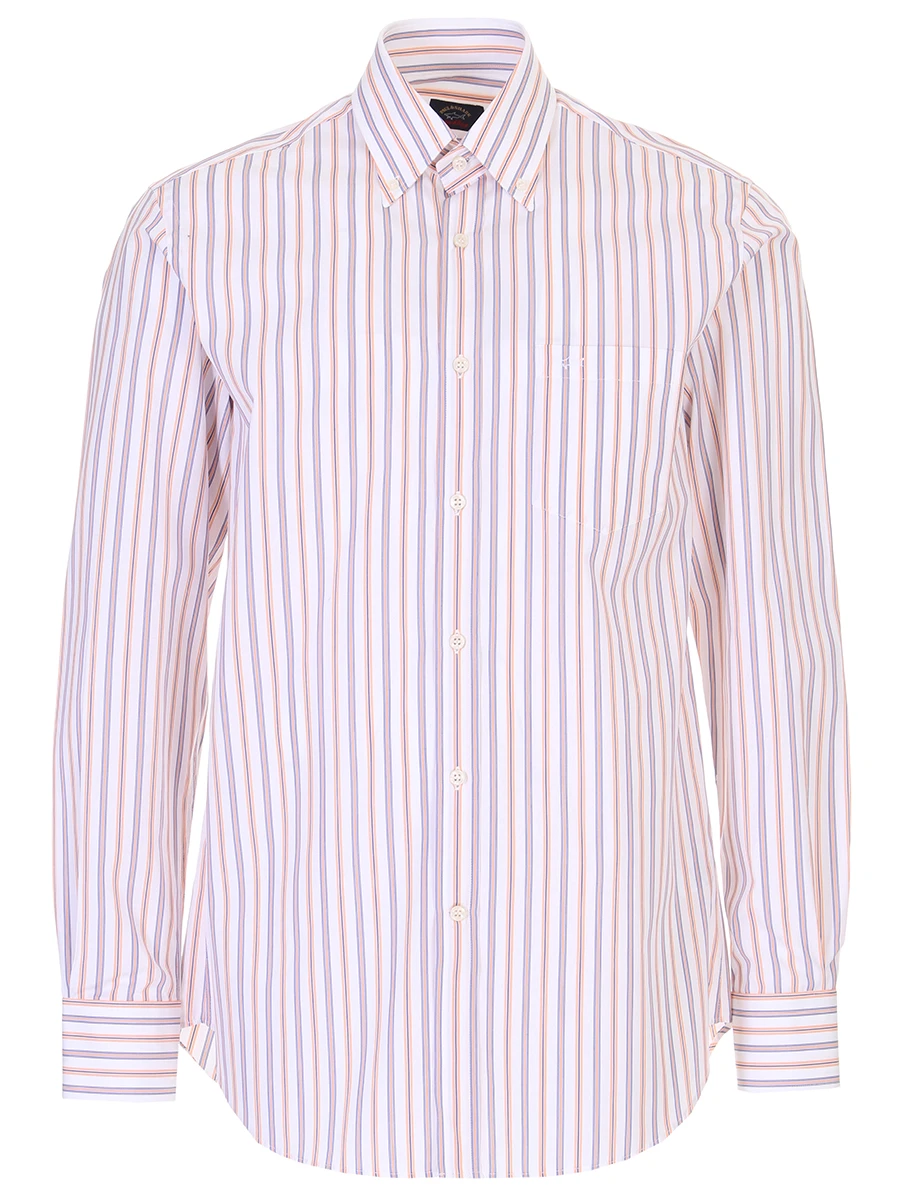 Рубашка в полоску regular fit PAUL & SHARK P20P3060/074, размер 52, цвет белый P20P3060/074 - фото 1
