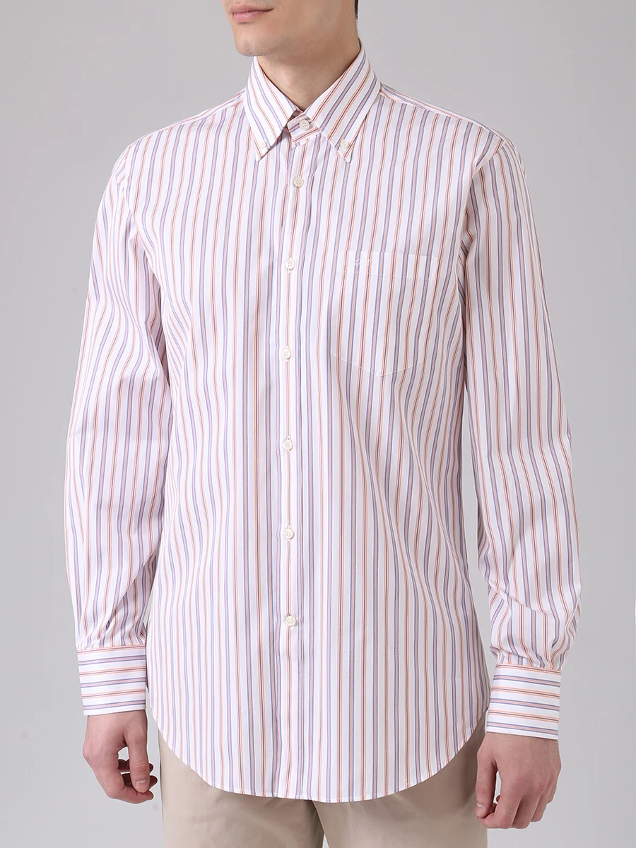Рубашка в полоску regular fit PAUL & SHARK P20P3060/074, размер 52, цвет белый P20P3060/074 - фото 4