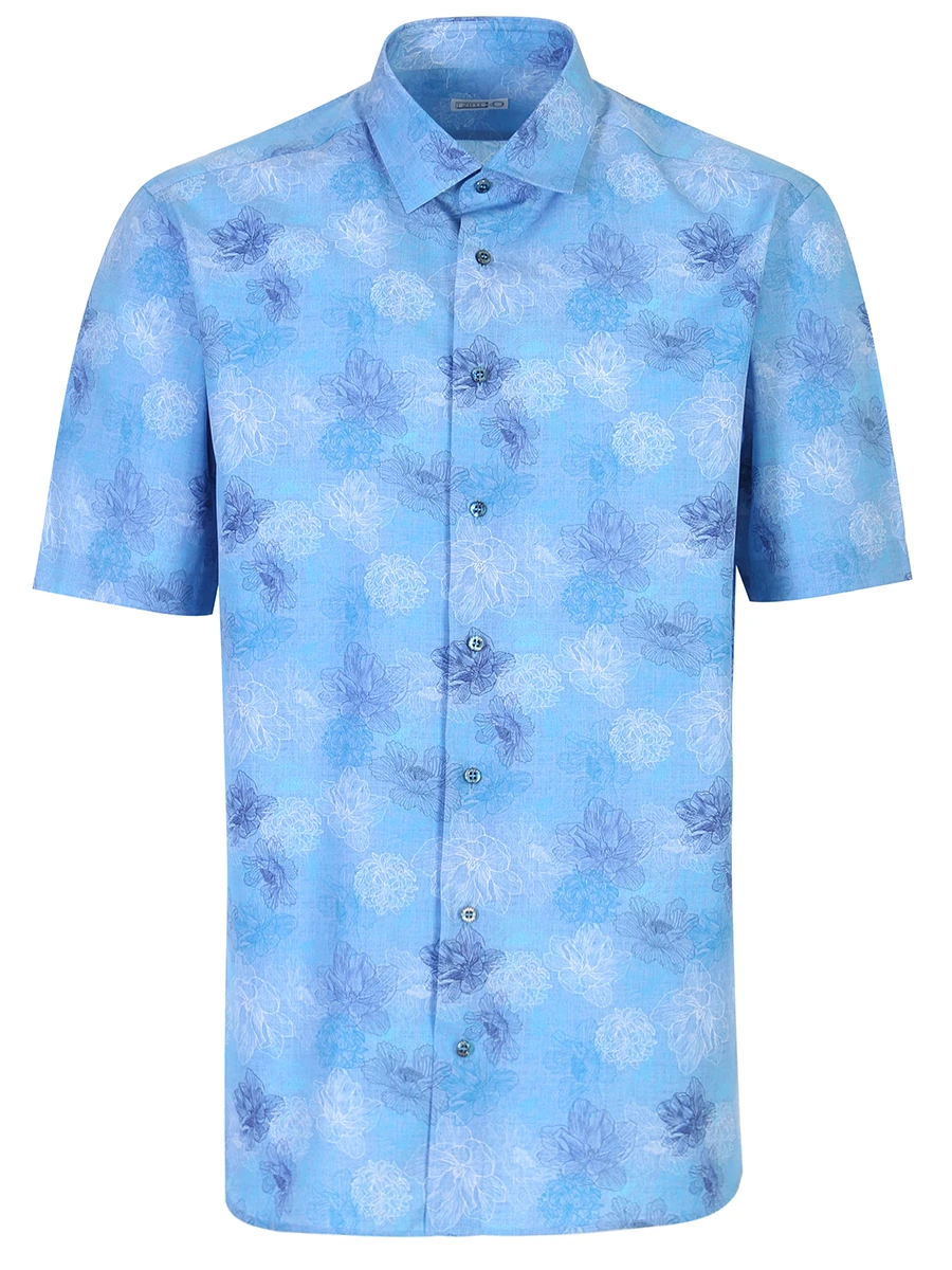 

Рубашка Slim fit хлопковая, Голубой, MFT-00801-03250/RZ01/101A