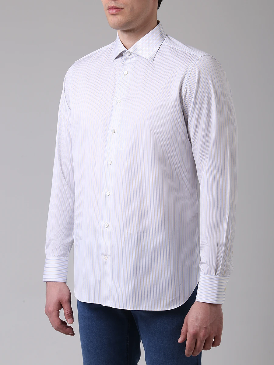 

Рубашка Slim Fit в полоску, Белый, MFT-VIPKA-01233/RZ01 4S