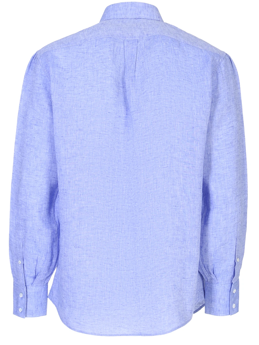 Льняная рубашка BRUNELLO CUCINELLI MB6080038 C493, размер 50, цвет голубой - фото 2