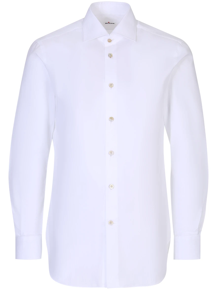 Рубашка Slim Fit хлопковая KITON UCCH0614501008, размер 50, цвет белый - фото 1