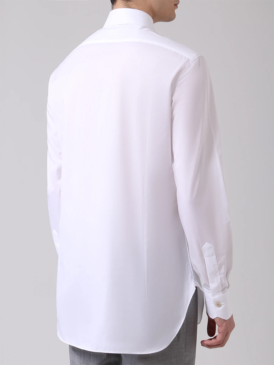 Рубашка Slim Fit хлопковая KITON UCCH0614501008, размер 50, цвет белый - фото 3
