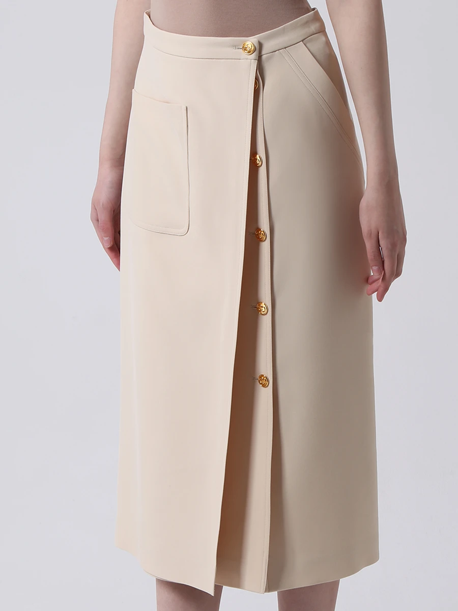 Юбка на пуговицах GUCCI 602272 ZAD88 9205 Кремовый  Фото 4
