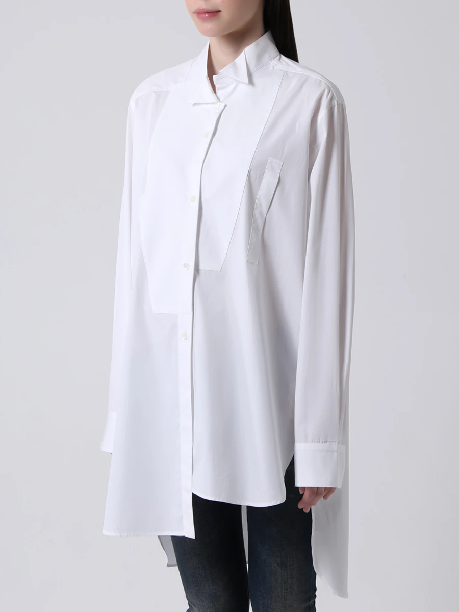 Длинная рубашка из хлопка LOEWE S2109995SU, размер 46, цвет белый - фото 3