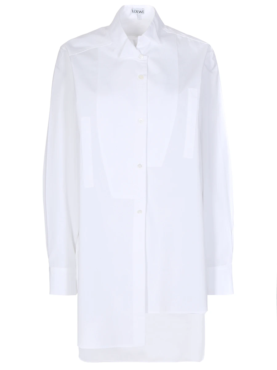 Длинная рубашка из хлопка LOEWE S2109995SU, размер 46, цвет белый - фото 1