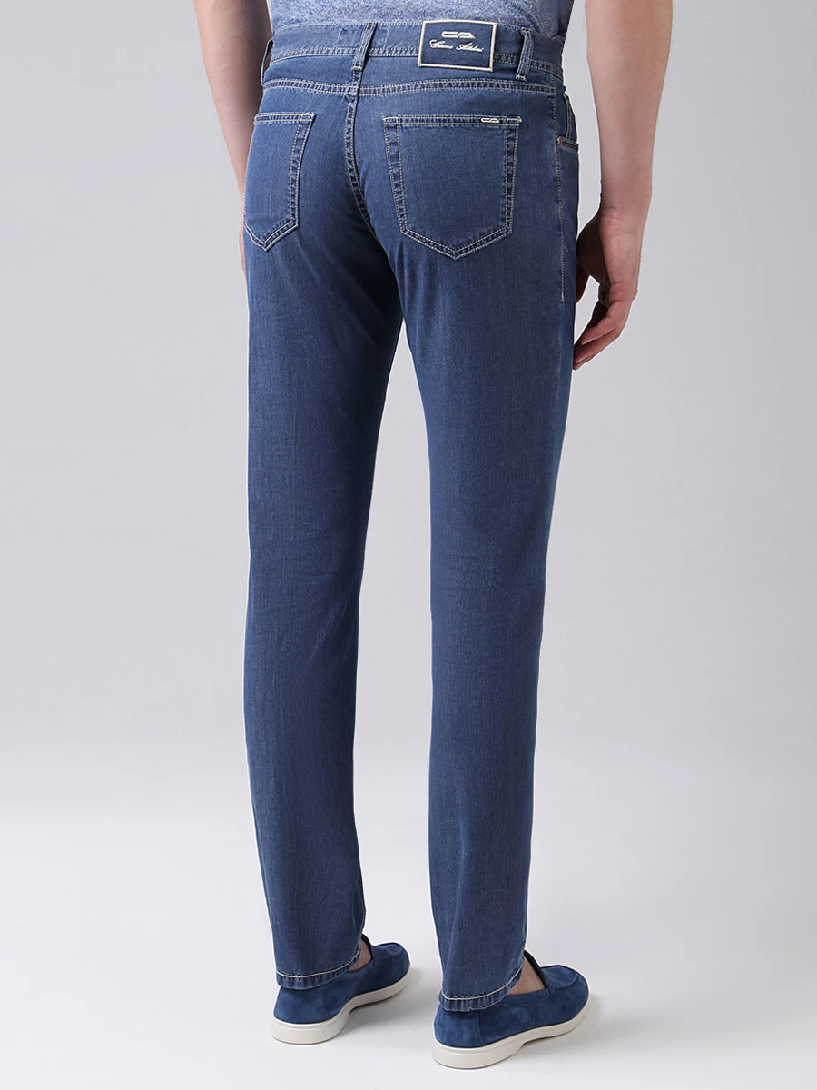 Джинсы slim fit хлопковые CESARE ATTOLINI TR120S03 AT9 B26 Голубой  Фото 3