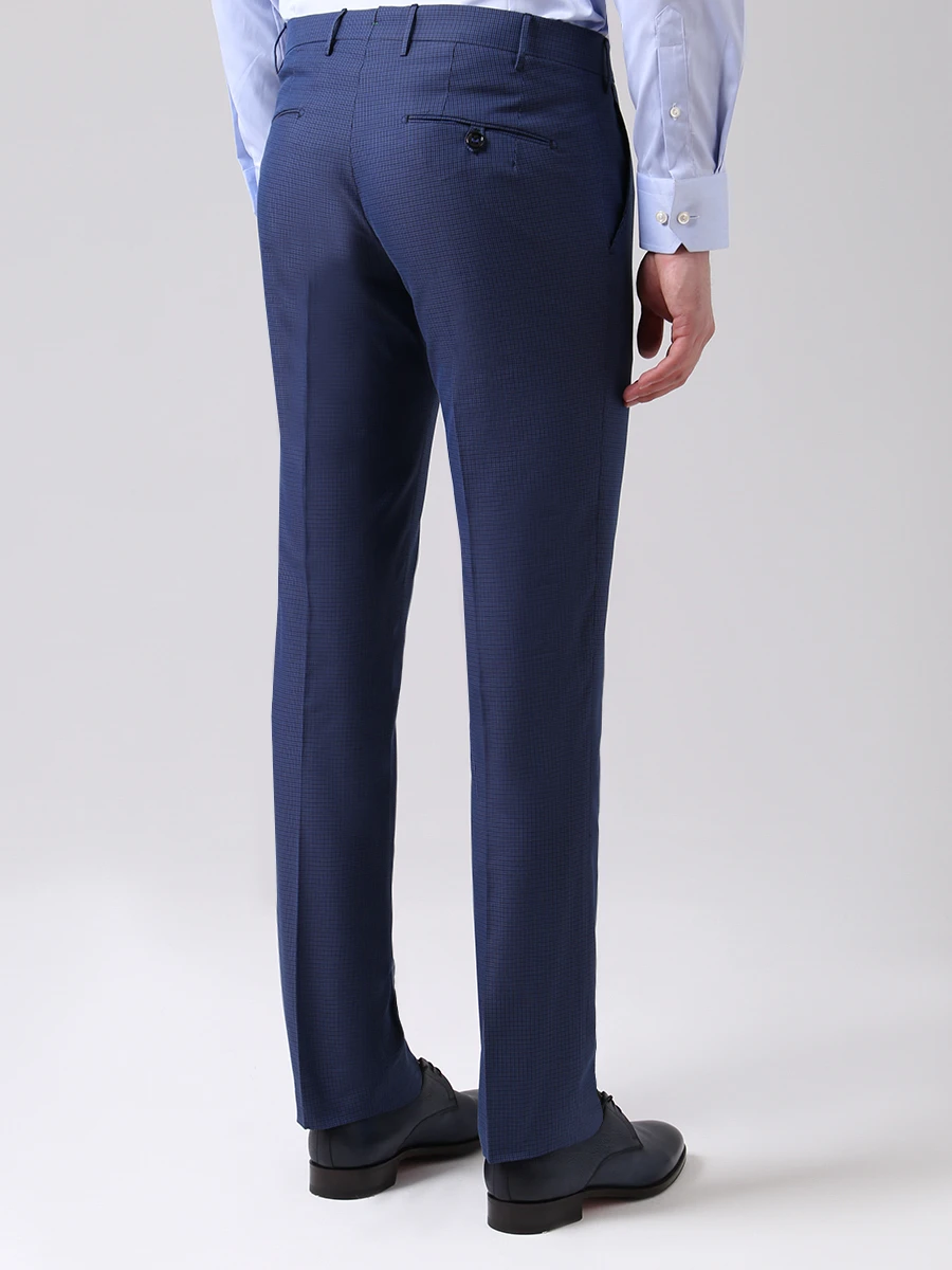 

Брюки классические шерстяные, Клетка, mz1635/navy