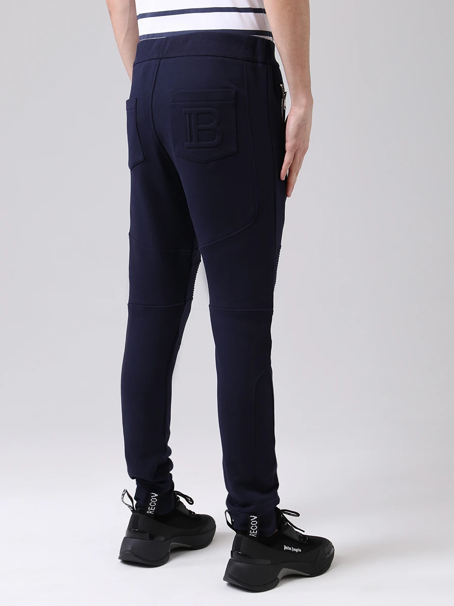 Костюм спортивный хлопковый BALMAIN TH18237I222/6UB/TH15660I263/6UB Синий  Фото 6